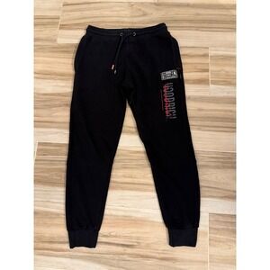 Hoodrich Mens Joggers Black Red Graphic Sweatpants Streetwear Medium C-2814
